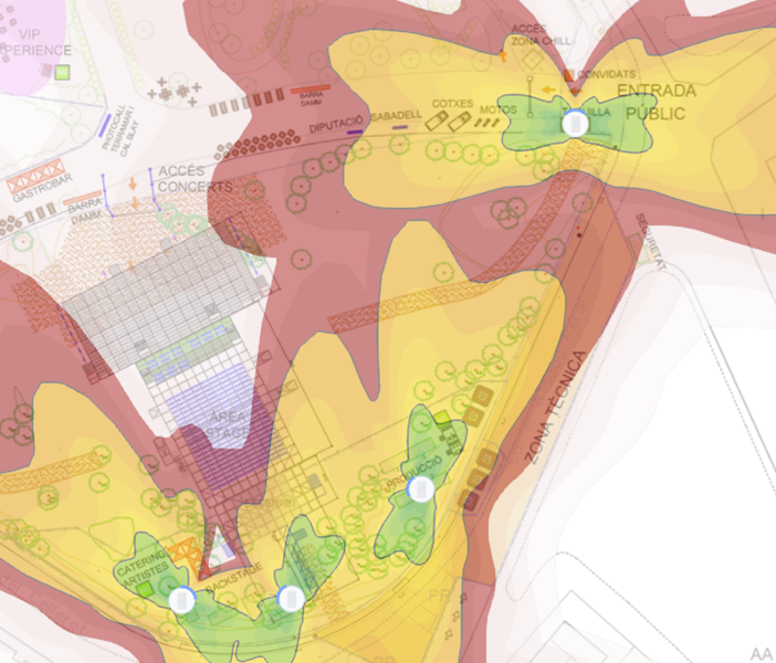 Plano de cobertura WiFi del Festival Jardins Terramar